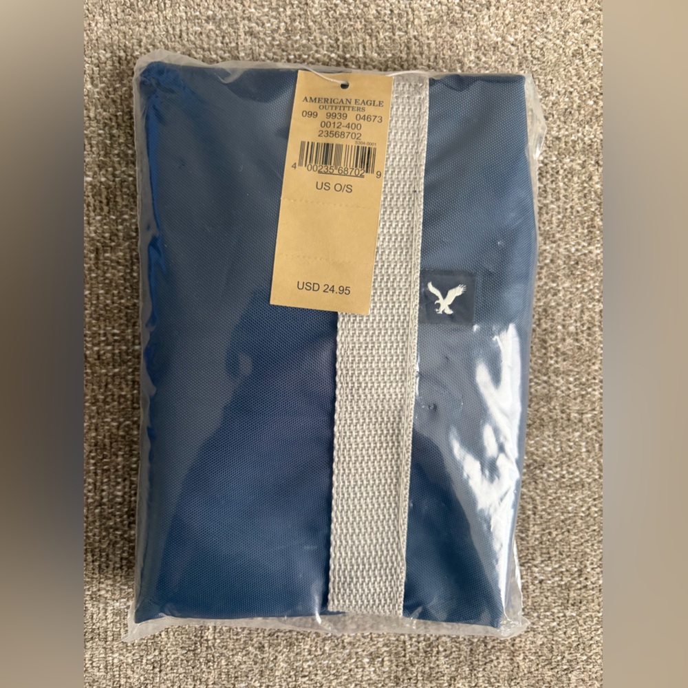 American Eagle Outfitters Blue & Grey Duffel Bag